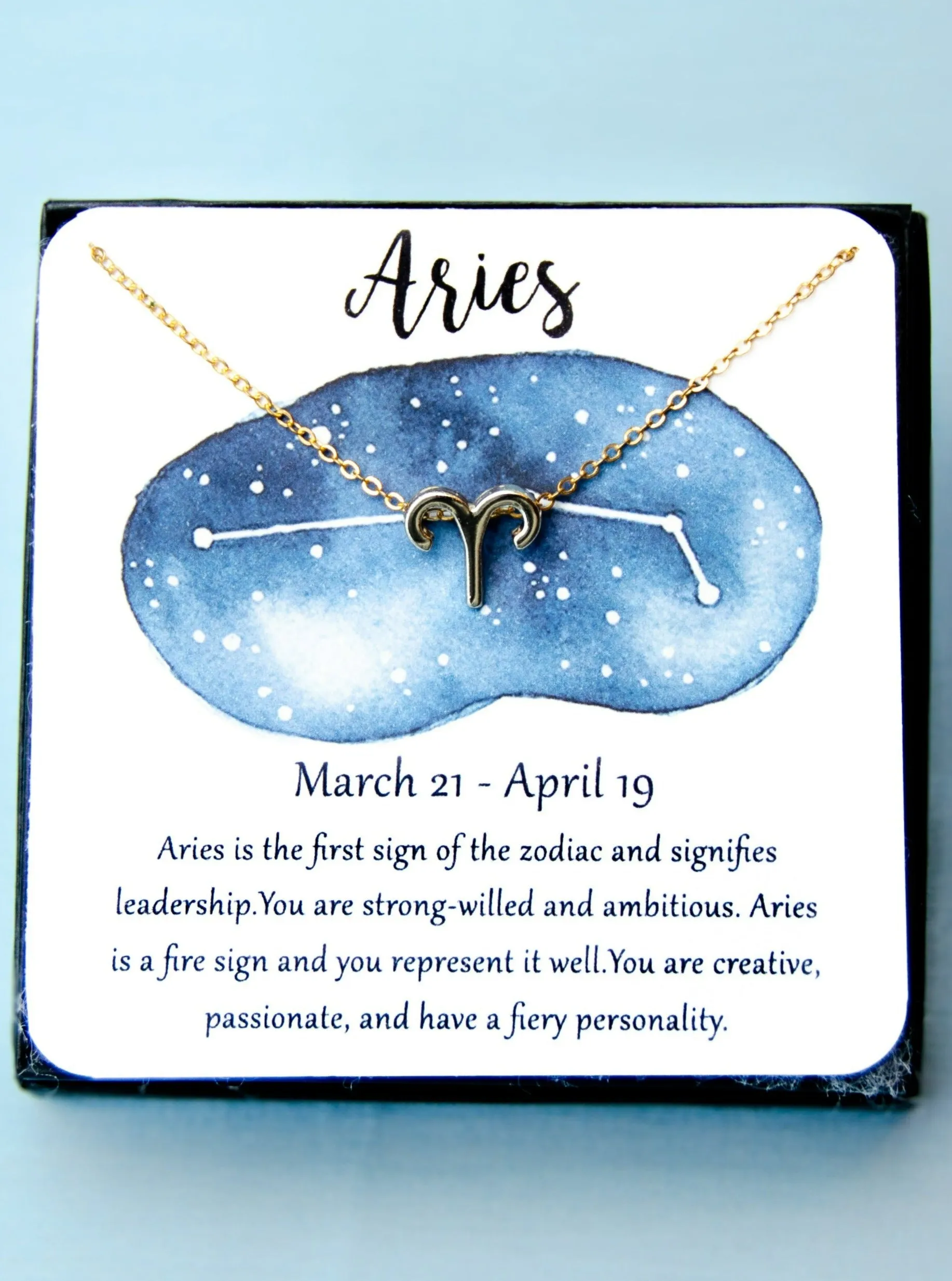 Zodiac Aries Astrological Necklace