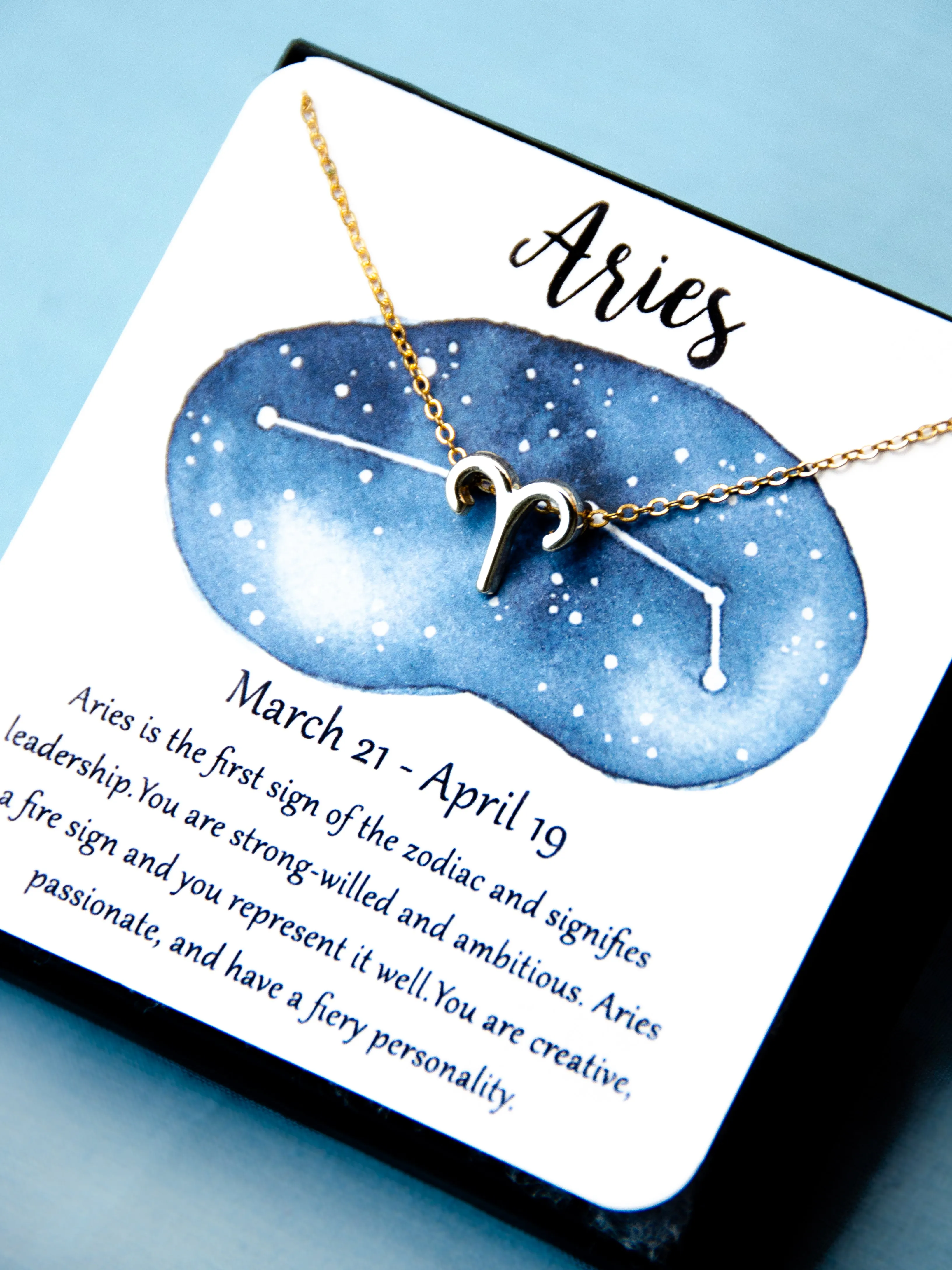 Zodiac Aries Astrological Necklace