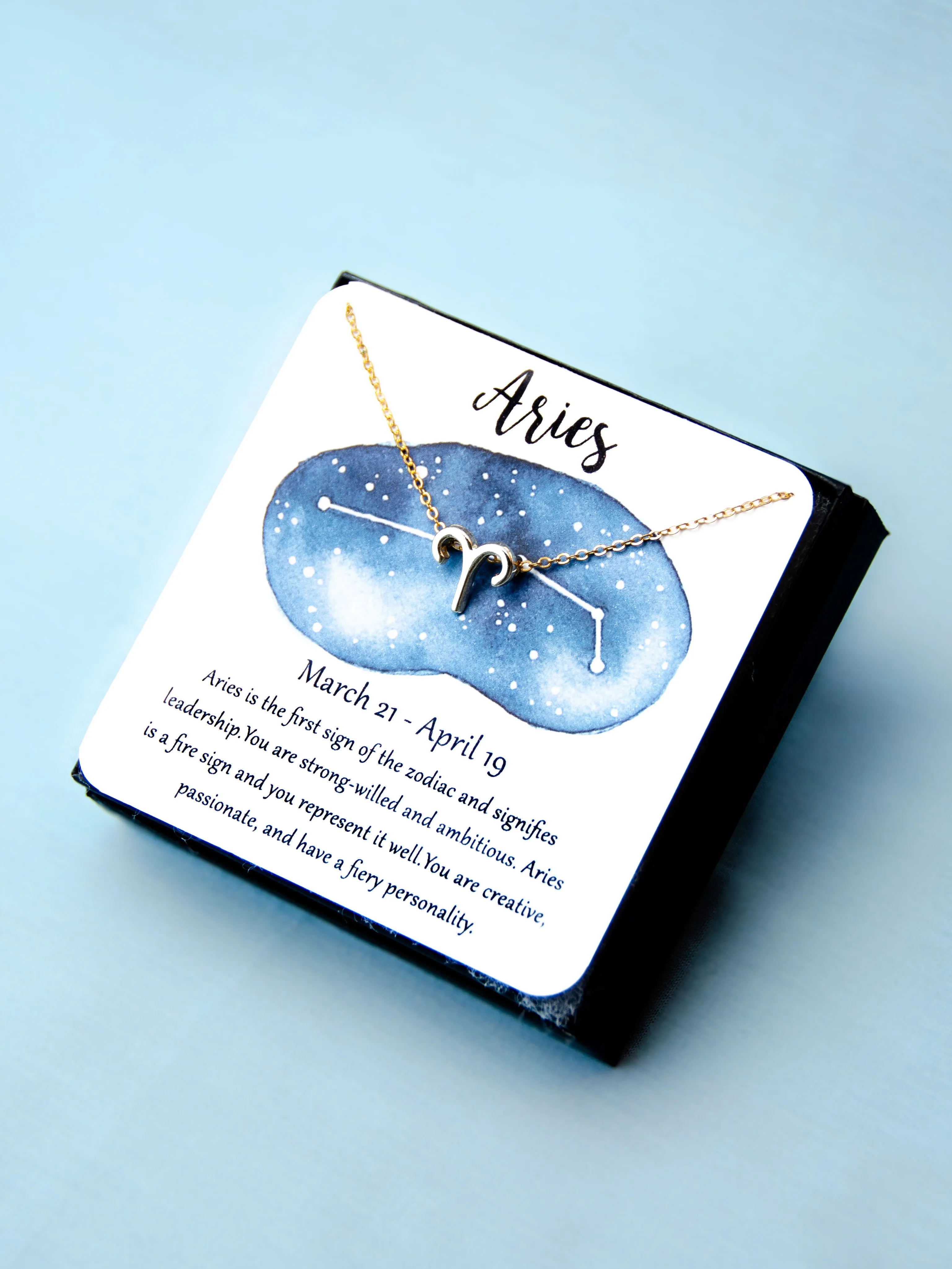 Zodiac Aries Astrological Necklace