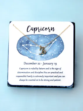 Zodiac Capricorn Astrological Necklace